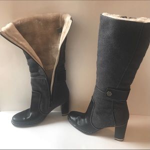 TIMBERLAND FUR LINED BOOTS SIZE 7M.